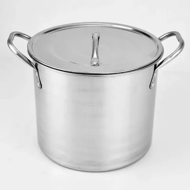 BRAND NEW 4PC LARGE STAINLESS STEEL CATERING DEEP STOCK SOUP BOILING POT /  STOCK