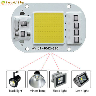 Letabitha ชิป LED 220V 20W/30W/50W แหล่งจ่ายไฟขับฟรี