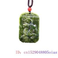 Jade Pixiu Pendant Charm Women Tiger Natural Fashion Accessories Gifts Gemstone Chinese Necklace Amulet Carved Jewelry