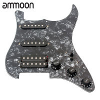 [okoogee]【Most Praised】3-ply SSH Loaded Prewired Pickguard Humbucker Pickups Set for Strat ST Electric Guitar White Pearl