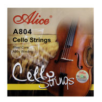 ALICE A804 CELLO Strings แกนเหล็กอลูมิเนียมอัลลอยด์ชุบนิกเกิล Ball-End