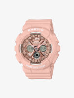 Baby-G นาฬิกาข้อมือผู้หญิง Baby-G Rose Gold Dial Pink รุ่น BA-130-4ADR ของแท้ 100% มีการรับประกัน 1 คืนสินค้าภายใน 15 วัน | Ralunar