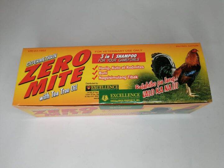 [SOUTH VET] Zero Mite 10 ml Shampoo/ PANG PAGANDA NG BALAHIBO NG MANOK