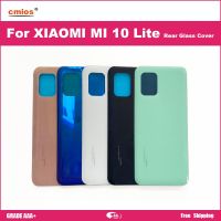 เคสกระจกหลังเหมาะสำหรับ Xiaomi Mi10ไลท์ด้านหลังฝาหลังปิดโทรศัพท์ Mi 10 Lite 5G อะไหล่อะไหล่เปลี่ยนเคสประตูแก้วกรอบด้านหลัง