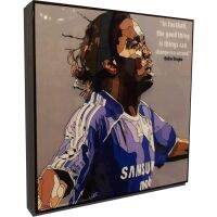 Didier Drogba Fc โปสเตอร์ป๊อปอาร์ตฟุตบอลเชลซีกรอบสติกเกอร์ติดผนังคำคม