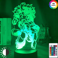 【⊕Good quality⊕】 yisiguyi0 My Hero Academia โคมไฟ3d รูปเสื้อฮู้ดมิโดริยะอิซุคุแผ่นเรืองแสงไฟ Led กลางคืนสำหรับตกแต่งห้องนอนเด็กวันเกิดสุดเท่