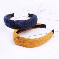 【YF】 Women Fashion Hairband Suede Knotted Solid Color Headband for Bowknot Handmade Hair Hoop Accessories