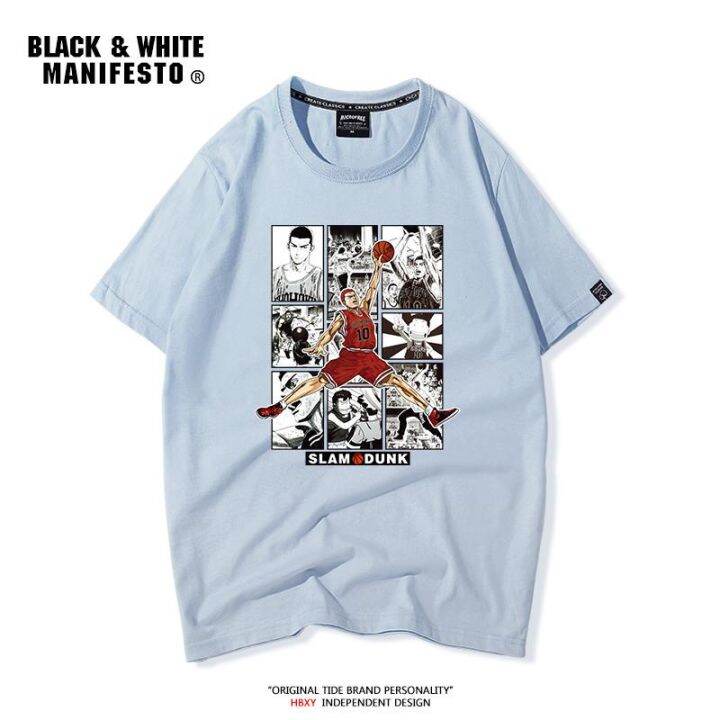 ข้อเสนอพิเศษ-tshirt-เสื้อยืดแขนสั้น-พิมพ์ลายการ์ตูนอนิเมะ-slam-dunk-sakuragi-เหมาะกับฤดูร้อน-สไตล์ญี่ปุ่น-สําหรับนักเรียน-s-5xl-s-5xl