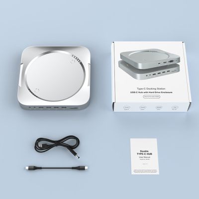 3ใน1 USB เป็นฮับสำหรับ Mac Mini SSD HDD Enclosure มีเคส2.5นิ้วเพื่อ USB 3.0 Sd/ ที่อ่านทีเอฟรองรับได้ถึง2TB แท่นวางมือถือ Feona