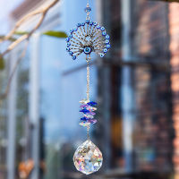 H&amp;D Crystal Blue Evil Eye Suncatcher Rainbow Maker Window Hanging Pendant Ornament Protection Decor For Indoor Outdoor Garden