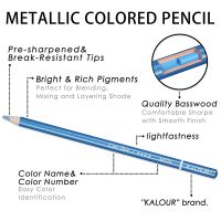 ดินสอสีเมทัลลิกภาพวาดวิจิตรศิลป์ดินสอสี50/100ชิ้นอุปกรณ์ศิลปะสีศิลปินวาดภาพดินสอ Graffiti ด้วยมือ