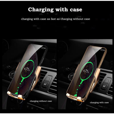 10W Wireless Car Charger Automatic Mount for IPhone Fast Charging Car Phone Holder for Samsung