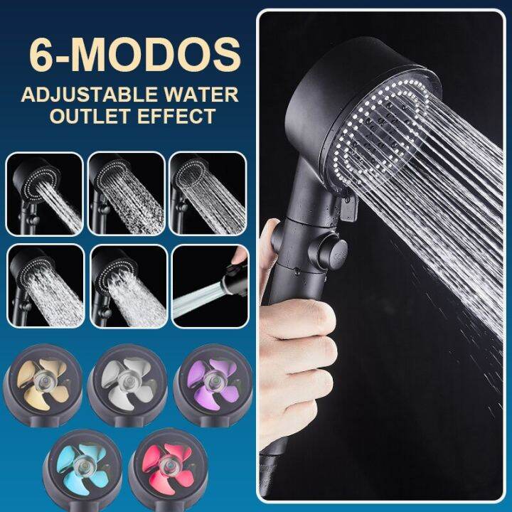 shower-head-water-saving-5-modes-adjustable-high-pressure-showerhead-handheld-spray-nozzle-bathroom-accessories-5colors-by-hs2023