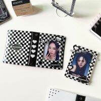 Korean Black White 3inch Photo Album 40 Pockets Idol Photo Card Holder Polaroid Storage Desktop Photo Display Stardard Card Holders