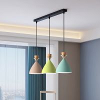 ✑ Nordic Restaurant Pendant Lamp Modern Simple Macaron Hanging Lamp Dining Light Living Room Clearance Chandelier Lampu Hiasan Decoration Living Room Light Room Pendant Light Chandelier Lampu Siling Lampu Gantung Hanging Light Lampu Meja Makan