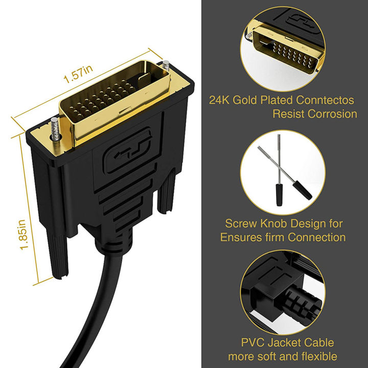 zp-displayport-dp-to-dvi-adapter-cable-hd-1080p-60hz-สายแปลงสำหรับจอคอมพิวเตอร์โปรเจคเตอร์-hdtv