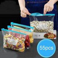 【CW】◎☊♛  55PCS Reusable Food Freezer Up Storage Leakproof Top Organizer Shut Wrap Ziplock