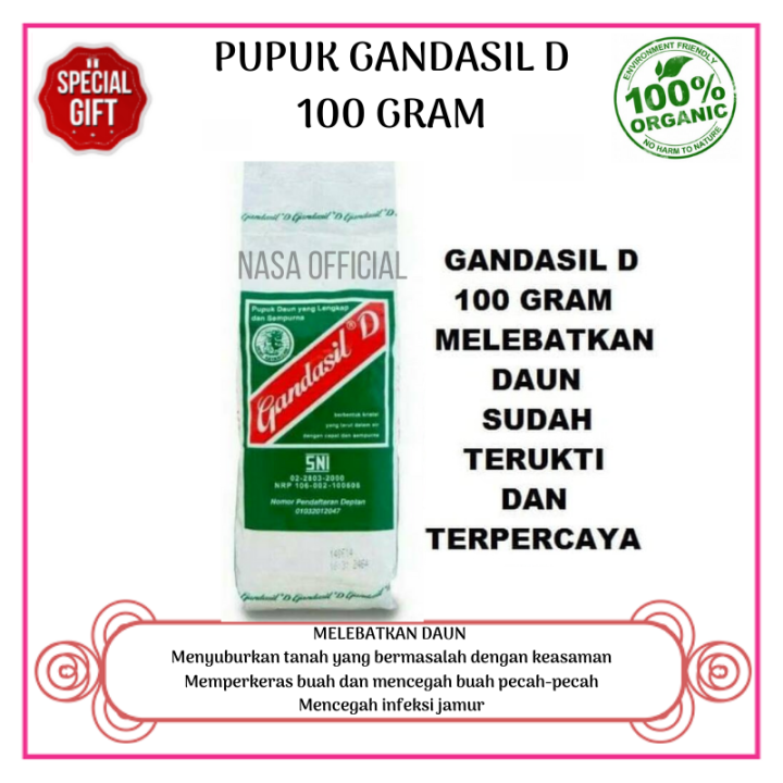 Pupuk Daun Gandasil D 100 Gram - Cocok Untuk Memperbanyak Daun Dan ...