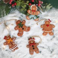 Misslady Christmas decorations Christmas tree decoration pendant scene Christmas gingerbread man pendant arrangement props