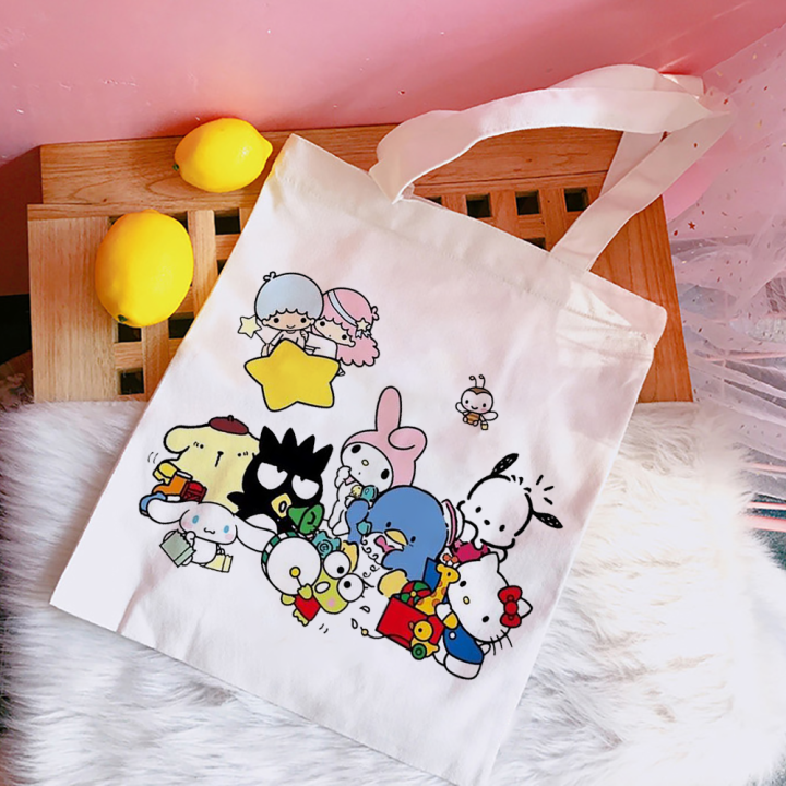 Kawaii Sanrio Hello Kitty Canvas Tote Bag Shopping Bag for Girls' Holiday  Gift Birthday Gift Valentine's Day Gift Toys for Girls - AliExpress