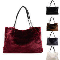 ASDS-New Plush Womens Bag Handbag Classic Fashion Hair Big Bag Lady Single Shoulder Bag