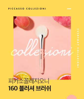 Korea Piccasso160 Picasso blush brush powder brush fan-shaped transparent rod goat hair