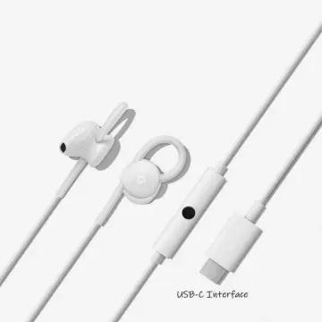 Official Google Pixel USB-C Earbuds with Remote and Microphone - White