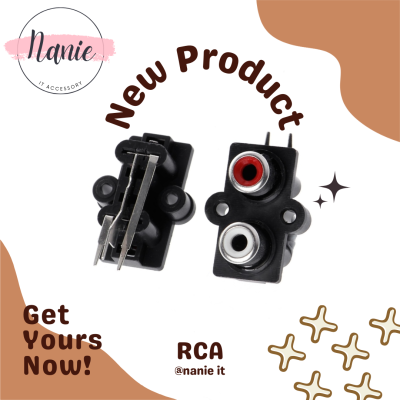 nanie ปลั๊ก RCA Socket for Speaker (ตัวเมีย) 2/4 ช่องเสียบ หัวสำหรับเชื่อมต่อเครื่องเล่นเสียง (จำนวน 1 ตัว)