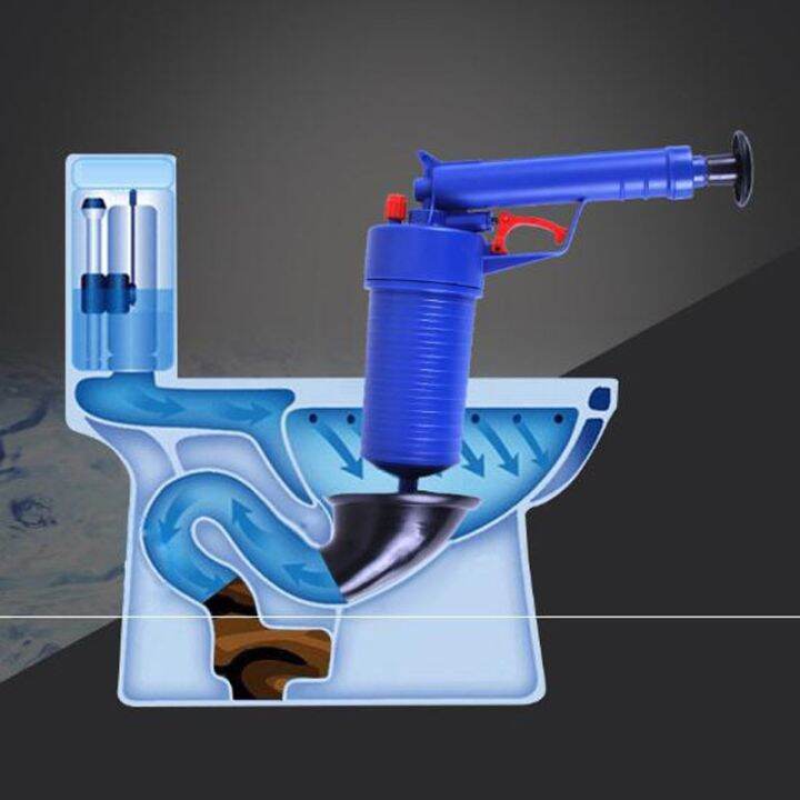 Air Power Drain Blaster gun High Pressure Powerful Manual sink Plunger