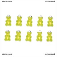 Skth 10 ชิ้น เซต Gummy Bear Candy Charms สร้อยคอจี้ DIY ต่างหูเครื่องประดับของขวัญ