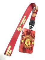 MAN U   ที่ใส่บัตร ซองใส่บัตร ที่ใส่บัตร พร้อมสายคล้องคอ(2.5cm) ลาย แมน ยูไนเต็ด แดง สายแดง  สำหรับบัตร 5.5x8.5cm (body 7x11cm) สวยงาม น่าใช้งาน   by  PMY SHOP