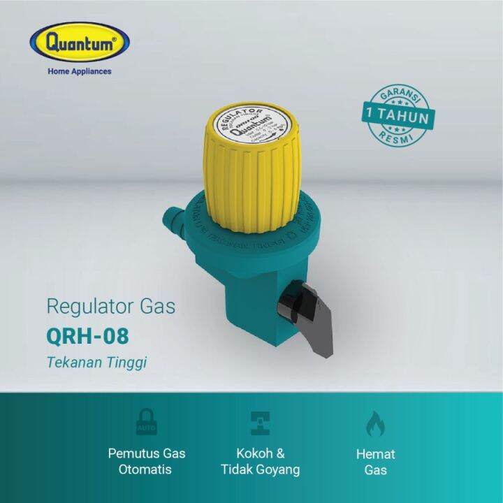 Regulator Gas Quantum QRH 08 Tekanan Tinggi High Pressure Dilengkapi Protection Pemasangan Mudah