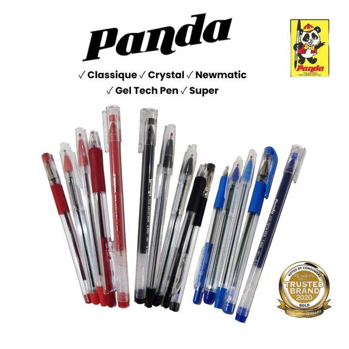 1 CASE Original Panda Ballpen Classique, Crystal, Newmatic, Gel Tech