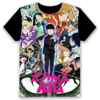 2023 NEWMen และผู้หญิงแฟชั่นเสื้อยืดขนาดใหญ่ Harajuku เสื้อยืดเด็ก Top Mob Psycho 100เสื้อยืดอะนิเมะญี่ปุ่น3D พิมพ์ Street Wear