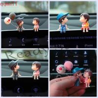 【hot sale】 ๑♂๑ B09 QQMALL Car Accessories Car Decoration Men and Women Action Figure Cartoon Couples Cute Creative Auto Parts Center Console Auto Interior Dashboard Figure Balloon Ornament