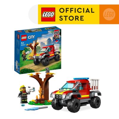 LEGO City 60393 4x4 Fire Engine Rescue Building Toy Set (97 Pieces)