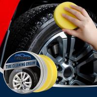 Tire Plastic Rubber Strip Cleaning Wax Repair Maintenance Cream Tire Repair Paste Long Lasting Restore Glossy Black