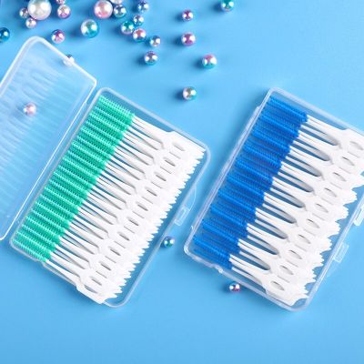 40ชิ้น/เซ็ตซิลิโคน Interdental แปรงนุ่มพิเศษการทำความสะอาดทันตกรรมแปรงไม้จิ้มฟันพร้อมขัดฟันดูแลเครื่องมือช่องปาก