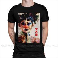 High Quality Men Love Death And Robots Black T-Shirt Paint Pure Cotton Shirt Tees Harajuku Tshirt