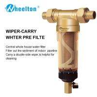 Wheelton Water Pre Filter (WWP-02S) Carry Two Wipers Euro-standard Brass 30Years Lifitime Purifier Whole House 1/2"&amp;3/4"&amp;1 " With English manual