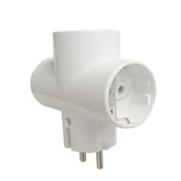 【Hot-Selling】 kgcwmw 1ถึง3 Way European Type Conversion Socket EU Standard Power Adapter Wall Socket 16A 110-250V Travel Plugs 1000W