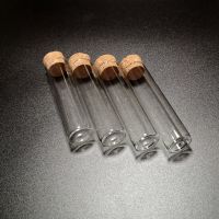 20Pcs 22ml 22x90mm Flat Bottom Glass Test Tubes with Cork Stoppers Wishing Storage Jars Bottle For Laboratory Wedding Gift