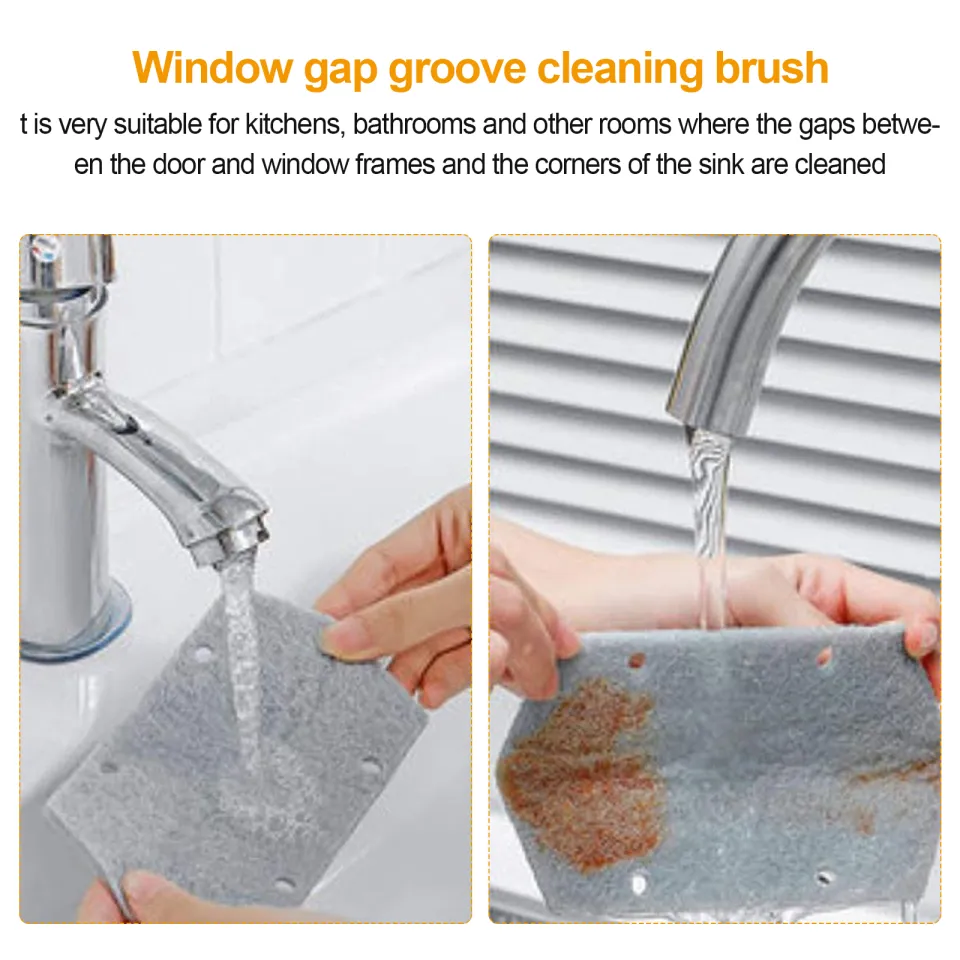 Window Door Rail Cleaning Brush, Gap Groove Slide Kit, Kitchen