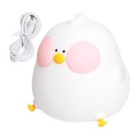 Animal Night Lamp 7 Colors Chicken Night Light Cute Animal Night Light LED Soft Silicone Lamp With Touch Sensor Toddler Night Lights Bedside chic