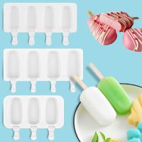 hot【cw】 Classic Mold Silicone Popsicle Molds Homemade Freezer Fruit Chocolate Tray Pop Mould with Stick BPA