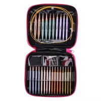 13 Pair Crochet Hook Circular Knitting Needles Set with Case Home Weaving Sewing Crafts DIY Handmade Art Craft Tool