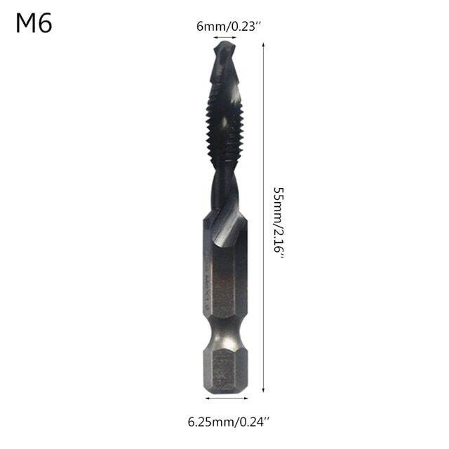 หัวเจาะหัวเจาะคอมโพสิตน็อตหกเหลี่ยมสกรูเกลียว-m3-m10ความแข็งสูง-hss-รูเลื่อยคาร์ไบด์ทนทาน