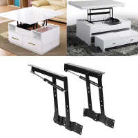 2Pcs Heavy Duty Steel Practical Lift Up Coffee Table Mechanism Hardware Top Lifting Frame Furniture Desk Folding Hydraulic Hinge Door Hardware Locks