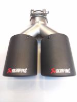 ปลายท่อ akrapovic  เเบบคู่ หัวเต็ม (ฝั่งเข้า2.5นิ้ว - ฝั่งออก7.5นิ้ว)