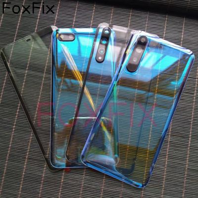 Foxfix โปร่งใสชัดเจนสำหรับ Honor 9 10 20 Pro ฝาหลังปิดโทรศัพท์หลังหน้าจอโทรศัพท์ตัวเรือนด้านหลัง + อะไหล่กล้องถ่ายรูป